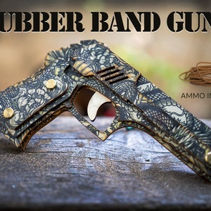 Christmas Gift, Rubber Band Gun. Gift For Boy, Husband Gift, Rubber Band Pistol