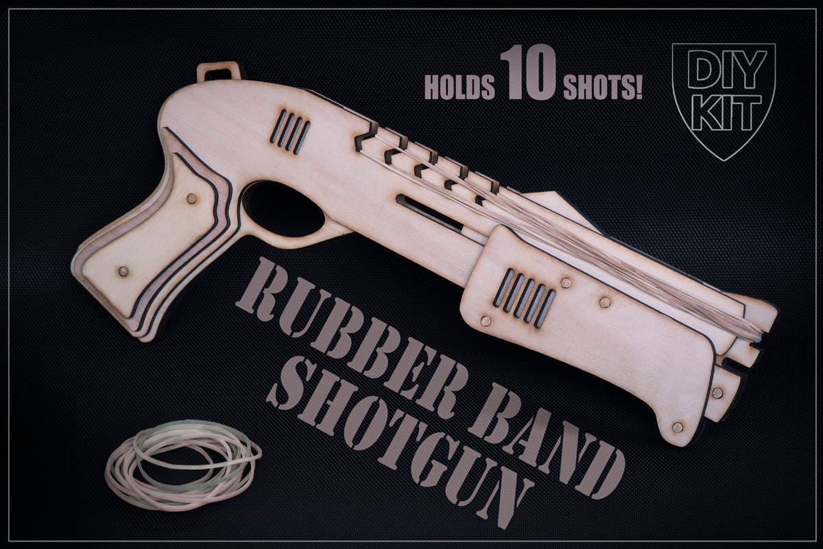 Boyfriend Gift Rubber Band Gun DIY Kit Wood Gun Shoots 10 Etsy
