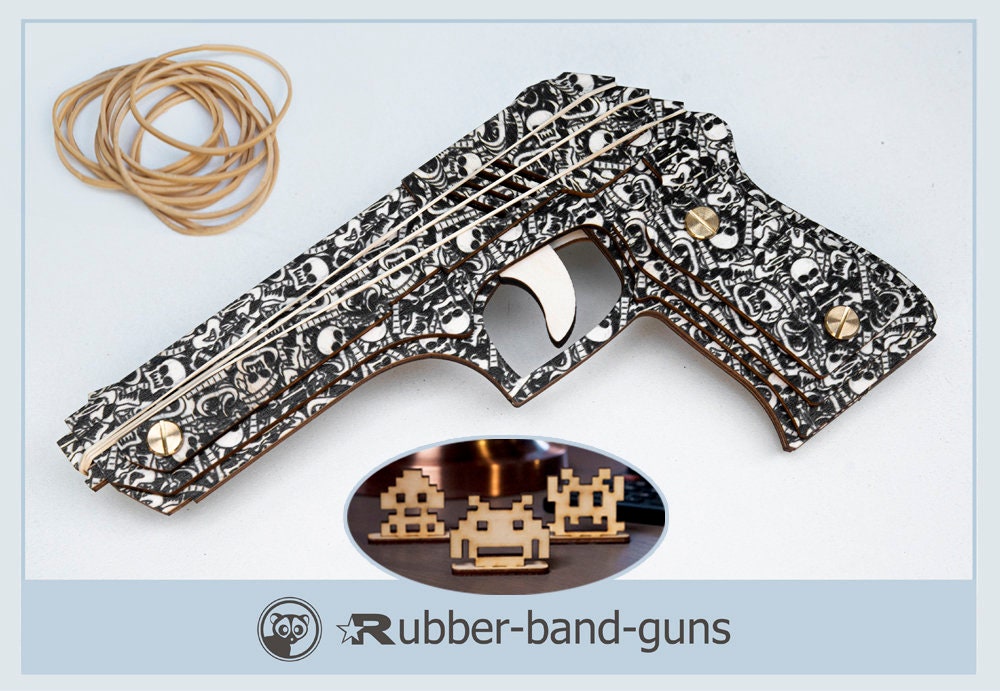 Skulls Rubber Bands Gun Husband Gift Rubber Band Gun. - Etsy