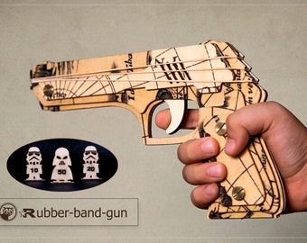 Map printed Rubber Band Gun with Star Wars Targets. Men's Gift, Husband Gift, Boyfriend Gift ,Christmas Gift for Him