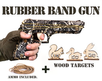 Christmas Gift, Rubber Band Gun Motor Style. Gift For Boy, Boyfriend Gift, Husband Gift, Christmas Gift for Men, Rubber Band Gun, Men's Gift