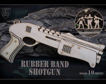 Husband Christmas gift,  Rubber Band Gun DIY Kit, Zombies Shotgun, Men's Gift, Boy gift, Husband Gift, Zombie Hunter Shot Gun