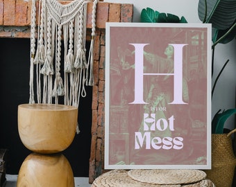 Bold Typography Art Print: Colorful Maximalist Decor (Digital Download)