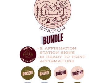 Growth Mindset Affirmation Station Printable: Self-Esteem & Mindfulness