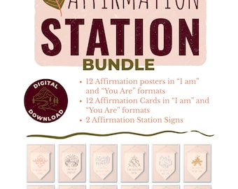 Classroom Affirmation Station Posters: Growth Mindset Decor (Digital Download