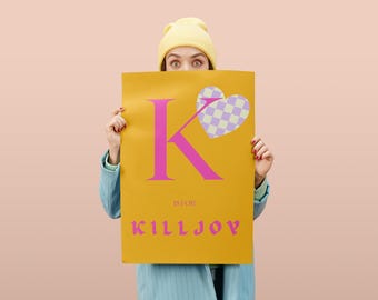 Colorful Typography Art Print: Bold Maximalist Quote, Retro Pop (Digital Download)