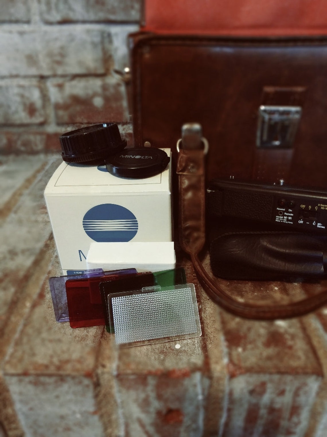 Minolta Camera Bag Vintage Minolta Camera X370 Faux Leather Case Etsy