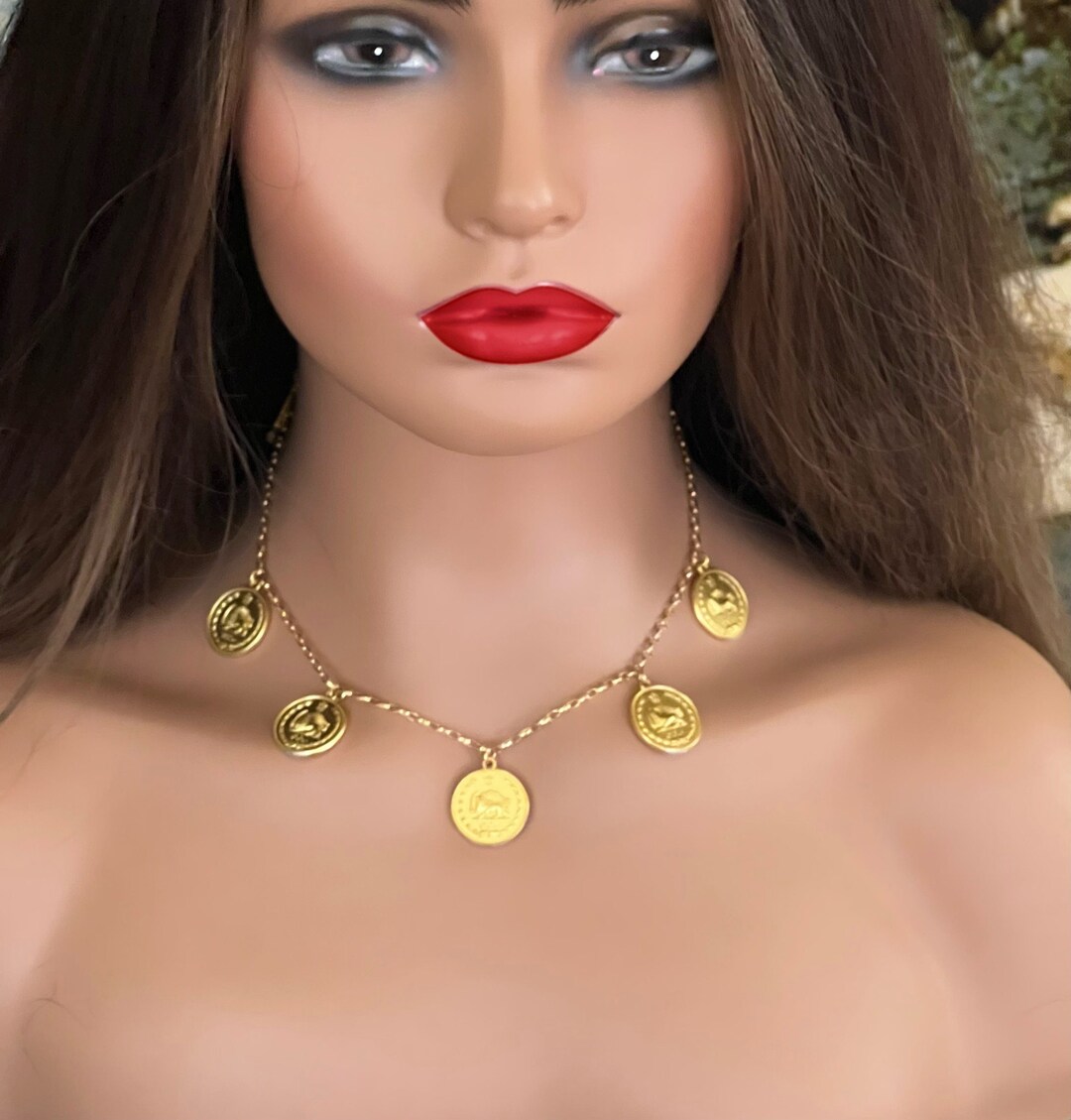 Pahlavi coin best sale necklace