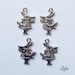 10 white rabbit alice in wonderland charms - SCR103