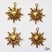 8 sun charms sunburst gold tone - GCS101