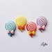5 lollipop rhinestone cabochons flatbacks - C100