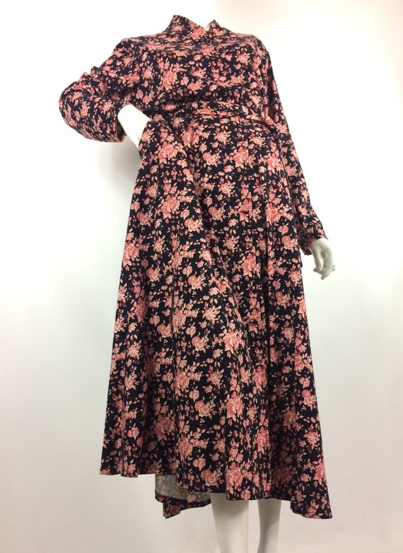 Liberty 1980s vintage Deco dress / 40s / 50s / Go… - image 3