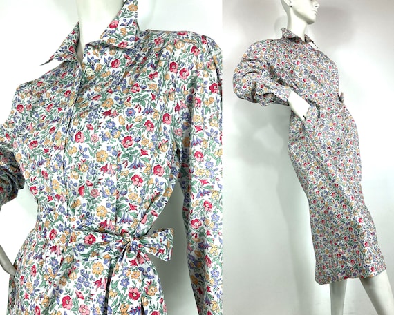 LIBERTY 80s vintage "Mamie" cotton shirt waister … - image 1