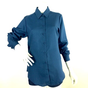 LIBERTY vintage 80s wool blouse / utility shirt / workwear 40s / 50s / Goodwood / UK 12 image 2