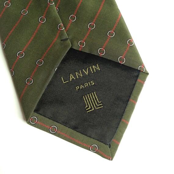 1970s Gents designer LANVIN Paris tie / 100% Silk… - image 2