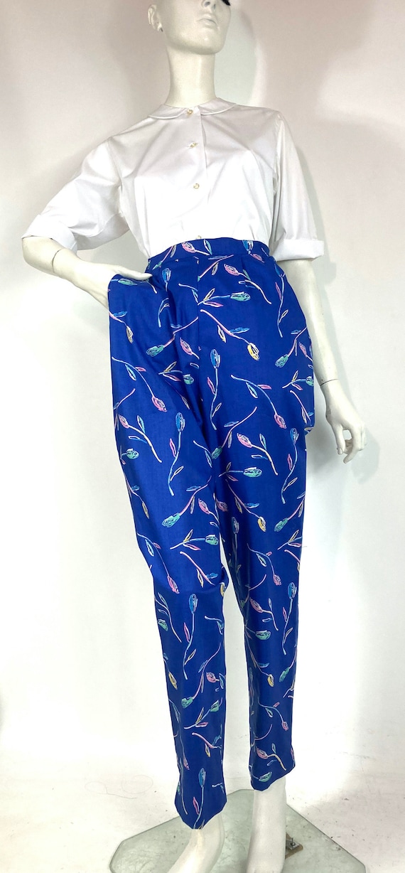 LIBERTY vintage 80s floral cotton trousers / 40s … - image 9