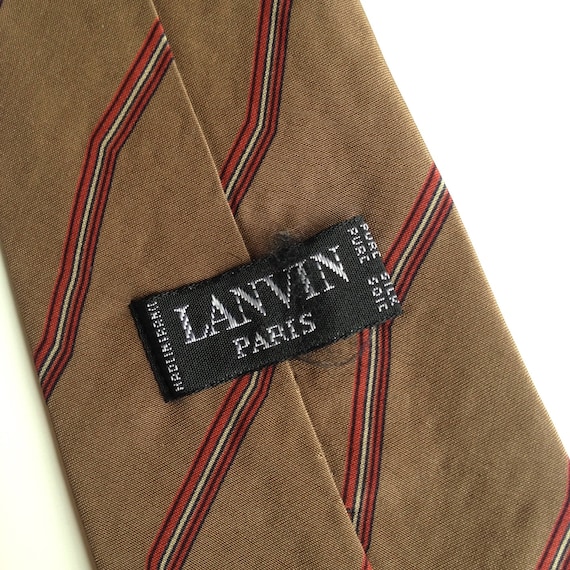 1970s LANVIN Gents designer tie / 100% Silk / Mad… - image 1