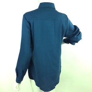 LIBERTY vintage 80s wool blouse / utility shirt / workwear 40s / 50s / Goodwood / UK 12 image 9