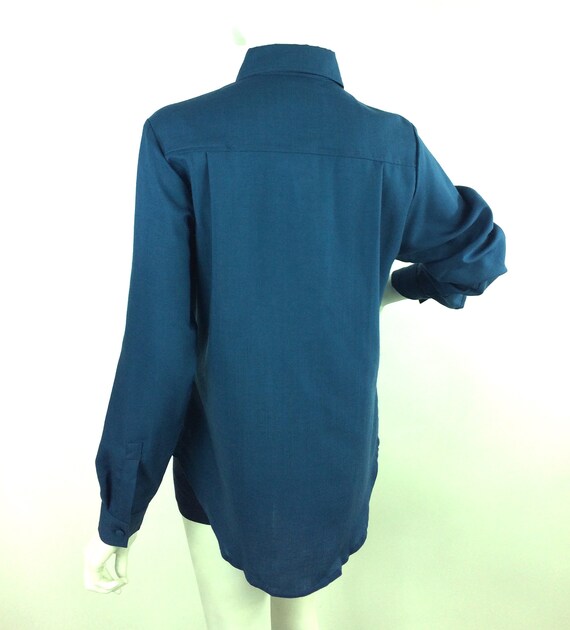 LIBERTY vintage 80s wool blouse / utility shirt /… - image 9