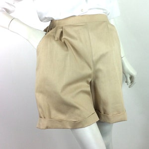 vintage 80s does 40s safari shorts / khaki shorts / 50s style / Goodwood / Unisex / Annie Hall / preppy