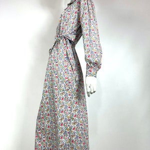 LIBERTY 80s vintage Mamie cotton shirt waister / tea dress / 40s 50s / utility / pockets / UK 10 image 4