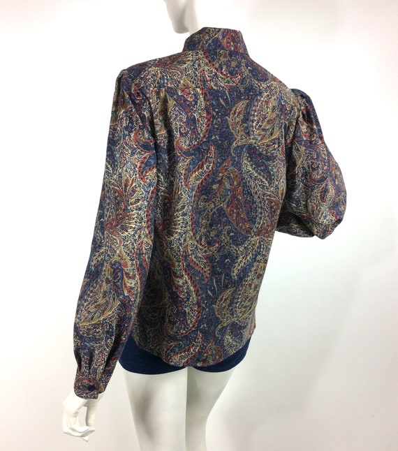 LIBERTY 1980s vintage paisley fine wool blouse /4… - image 8