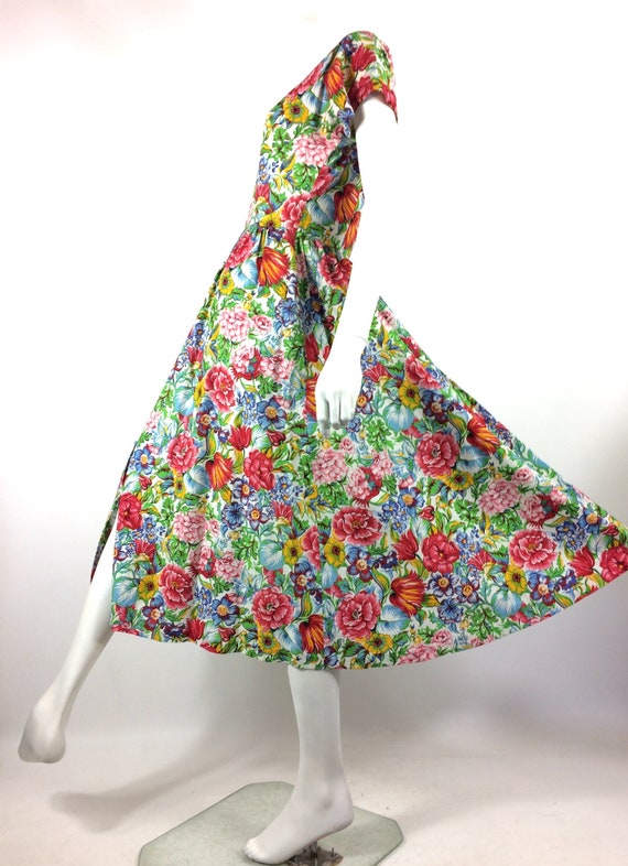 LIBERTY 80s vintage cotton tea dress / Vintage 40… - image 2