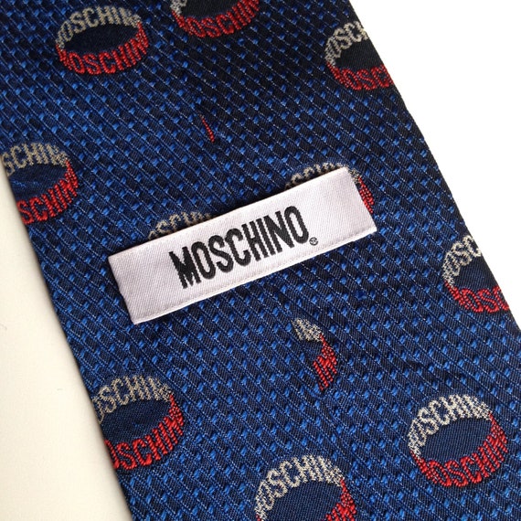 Moschino gents designer tie / 100% Silk / Made in Italy / | Etsy
