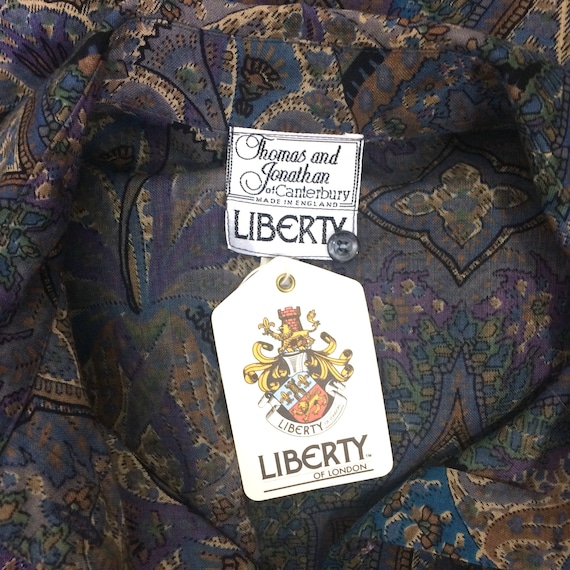 Liberty 80s vintage paisley shirt dress / 40s / 5… - image 10