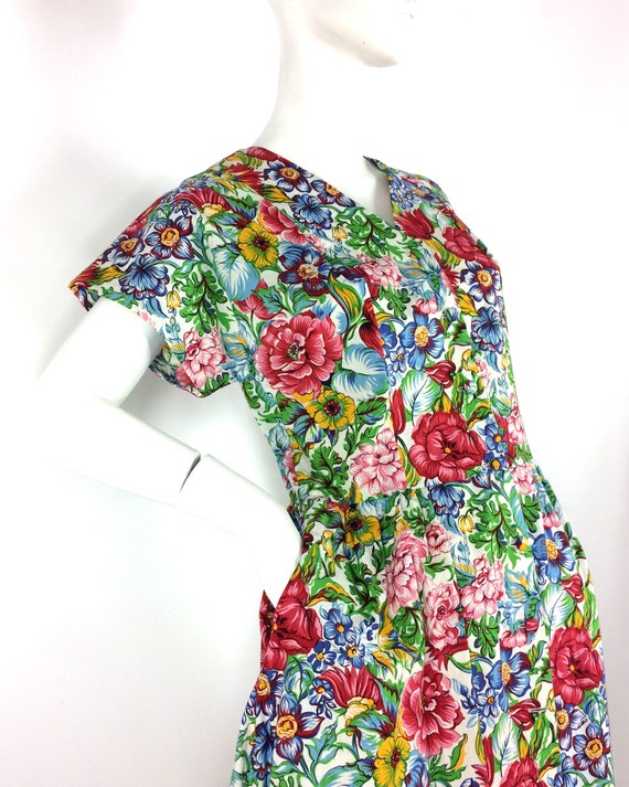 LIBERTY 80s vintage cotton tea dress / Vintage 40… - image 5