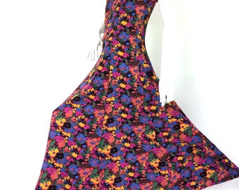 LIBERTY 80s vintage floral maxi / tea dress / Deco 30s 40s style / Goodwood / UK 10