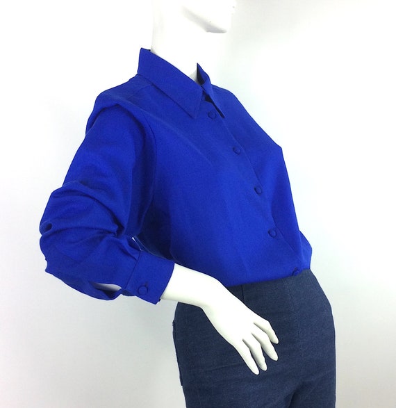 LIBERTY vintage 80s wool blouse / utility shirt /… - image 5