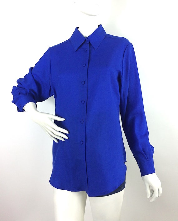 LIBERTY vintage 80s wool blouse / utility shirt /… - image 4