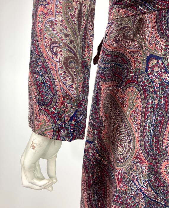 LIBERTY 80s vintage paisley wool dress / vintage … - image 7