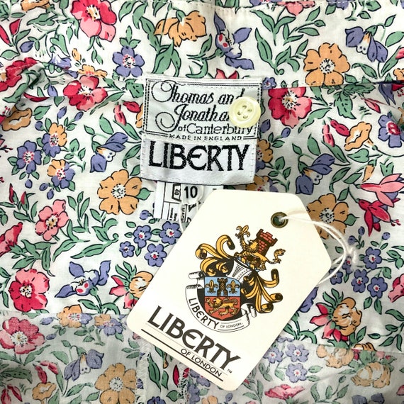 LIBERTY 80s vintage "Mamie" cotton shirt waister … - image 9