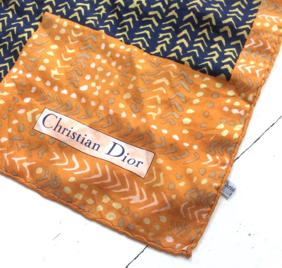 Christian DIOR SILK SCARF / vintage designer / 19… - image 1