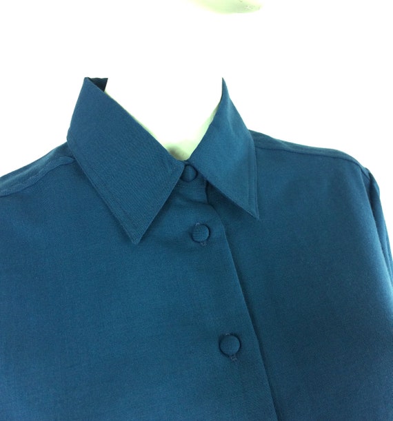 LIBERTY vintage 80s wool blouse / utility shirt /… - image 3
