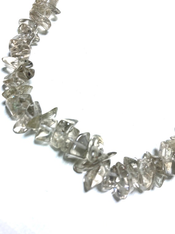 1950s vintage glass stones necklace / chain / 60s… - image 4