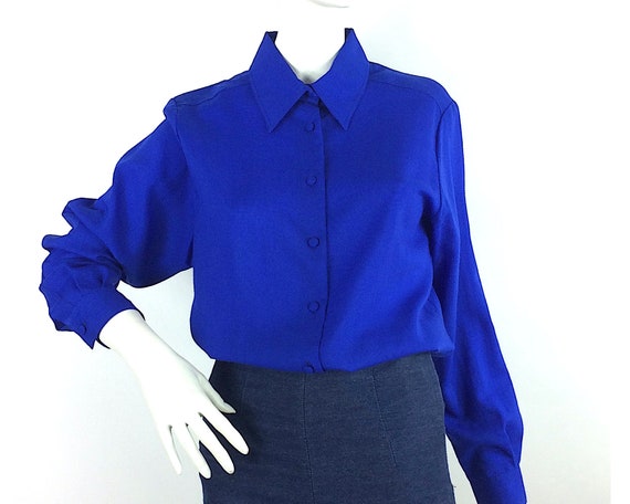 LIBERTY vintage 80s wool blouse / utility shirt /… - image 1
