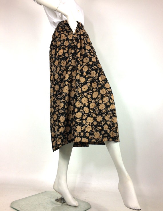 LIBERTY 80s vintage rose print wool skirt / Liber… - image 6