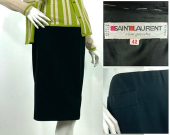 YSL Rive Gauche vintage skirt / pockets / Yves Saint Laurent / pencil skirt