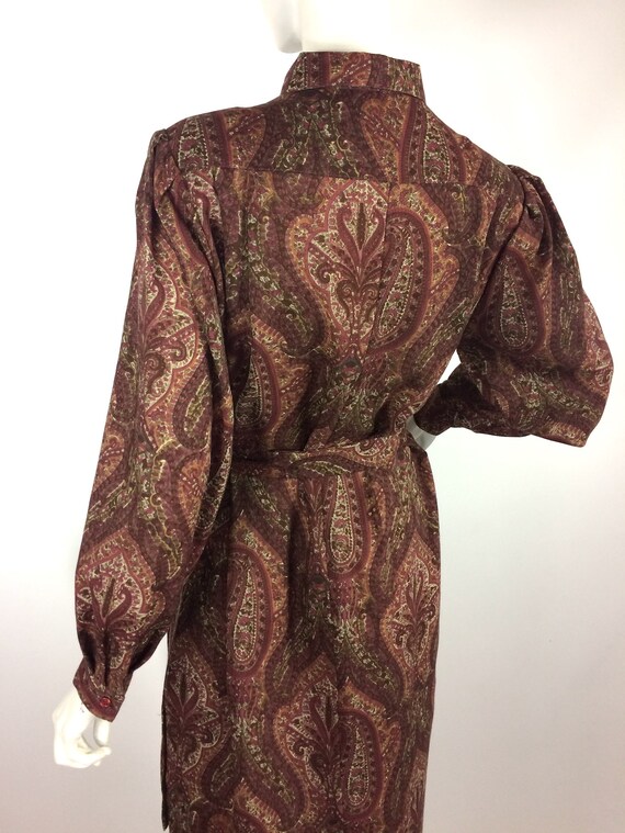 LIBERTY 1980s vintage utility paisley shirt dress… - image 7