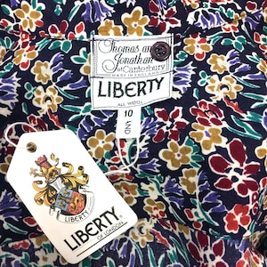 LIBERTY 80-tals ullskjortklänning / Vintage 40-talsstil / fickor / Kostym / Goodwood / Teklänning / olika storlekar! bild 10