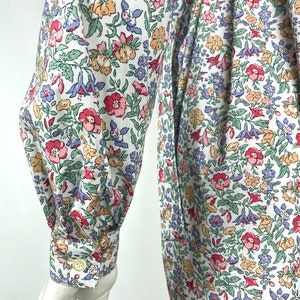 LIBERTY 80s vintage Mamie cotton shirt waister / tea dress / 40s 50s / utility / pockets / UK 10 image 7