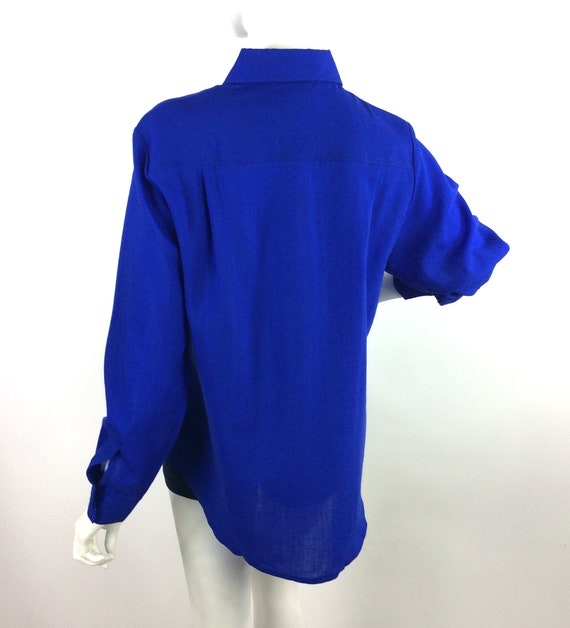 LIBERTY vintage 80s wool blouse / utility shirt /… - image 9