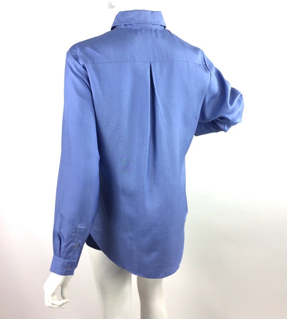 LIBERTY vintage 80s utility silk blouse / workwea… - image 8
