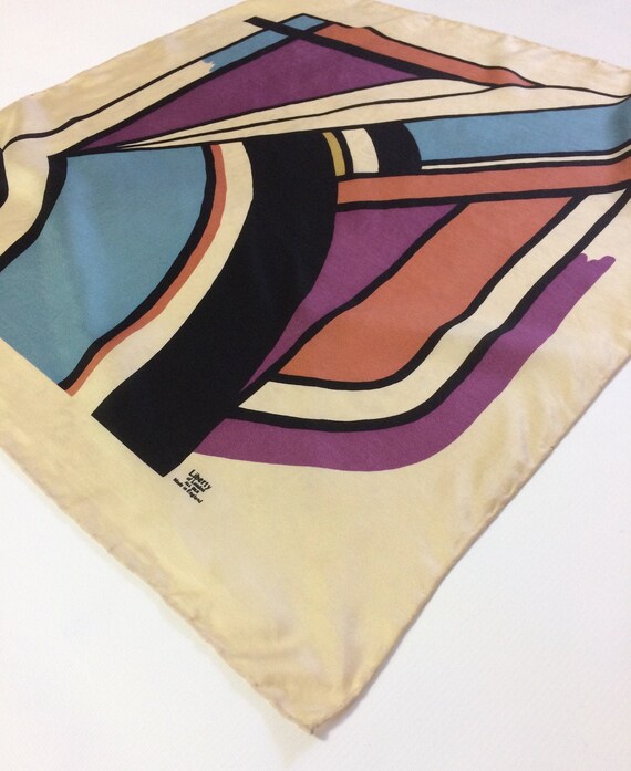LIBERTY vintage designer SILK SCARF / 1960s 70s vt