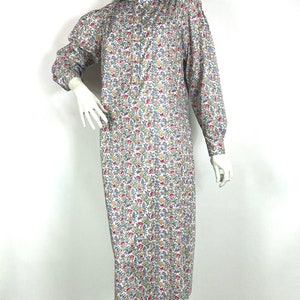 LIBERTY 80s vintage Mamie cotton shirt waister / tea dress / 40s 50s / utility / pockets / UK 10 image 6