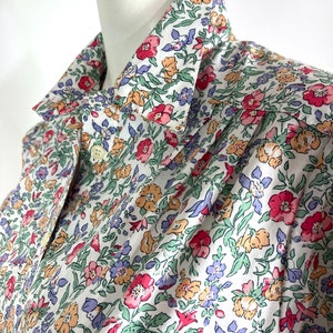 LIBERTY 80s vintage Mamie cotton shirt waister / tea dress / 40s 50s / utility / pockets / UK 10 image 3