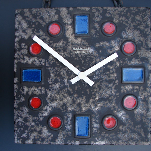 Seventies Kienzle boutique ceramic wall clock Carstens keramik